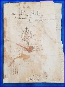 RARE Manuscrit parchemin Inquisition vélin / RARE Manuscript Inquisition vellum