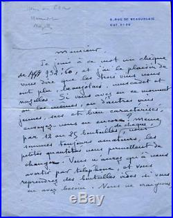 RARE et BELLE LETTRE AUTOGRAPHE de COLETTE adressée à Lucien BROCARD en 1940