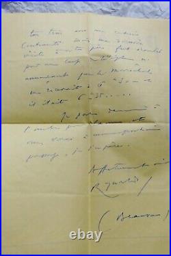 RENALDO HAHN PROUST Lettre autographe manuscrite signée