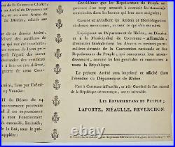 RÉVOLUTION 1789 Placard siège de Lyon COMMUNE-AFFRANCHIE 1794 RARE