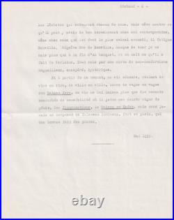 RIMBAUD Intéressant tapuscrit original de Fernand Gregh corrections autographes