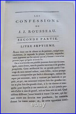 ROUSSEAU Ouvres Complètes DIDOT 1801 Moreau Le Jeune rel. Bozerian