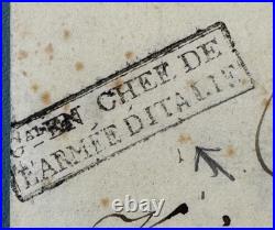 RRR / ARMEE D'ITALIE 1801 / Lettre Entete General OUDINOT à VERONE / RRR et SUP