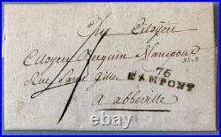 RRR Lettre de NAMPONT (Somme) / 1798 / Marque 76/NAMPONT Indice 20 600