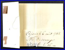 RRR et SUP Marque Postal AJoCORSE s/ Lettre d'AJACCIO pour MARSEILLE / 1786