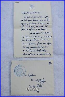 Rainier de Monaco Lettre manuscrite signée MONACO