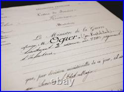 Raoul DE BOISDEFFRE Lettre de service manuscrite signée 1893