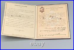 Rar CYCLES PEUGEOT Certificat de garantie Bicyclette LION Année 1914 LUXEMBOURG