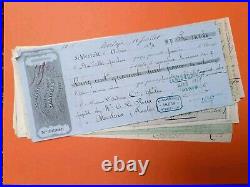 Rare 18 Lettres De Change Traites Mandats Schlestadt XIX éme