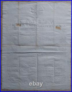 Rare Affiche Arrest Du Conseil D'état De Roy 1762 Papier Velin