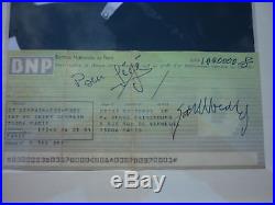 Rare Autographe Dedicace Cheque 1 000 000 Dollars Serge Gainsbourg Expertise