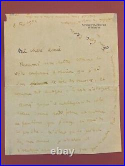 Rare! Lettre De Jean Cocteau De 1956