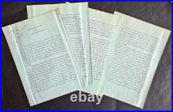Rare Lot Jean-baptiste Baronian Georges Simenon 4 Pages Tapuscrites + Dédicace