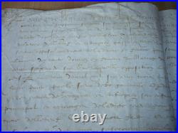 Rare Manuscrit Sur Velin Louis XIII