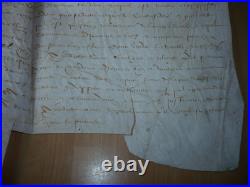 Rare Manuscrit Sur Velin Louis XIII