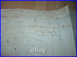 Rare Manuscrit Sur Velin Louis XIII