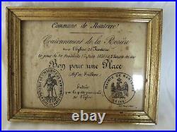 Rare Ticket Entree Commune De Nanterre Couronnement De La Rosiere 3 Juin 1870