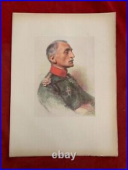 Rare Ww 1 Pastel Eugene Burnand Officier De Cavalerie Grece 1922