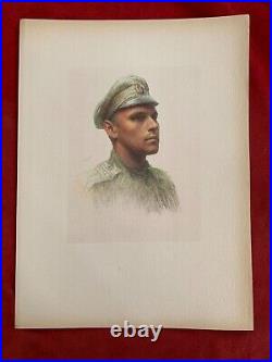 Rare Ww 1 Pastel Eugene Burnand Sergent Major Infanterie Russe 1922