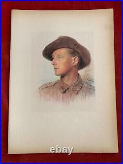 Rare Ww 1 Pastel Eugene Burnand Soldat Australien Australie 1922