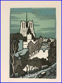 Rare Zincographie / Dessin De Clement Serveau / Notre Dame De Paris / Tb Etat