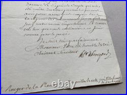 Rare autorisation de port d'armes signée du Comte TALLEYRAND-PERIGORD. 1779