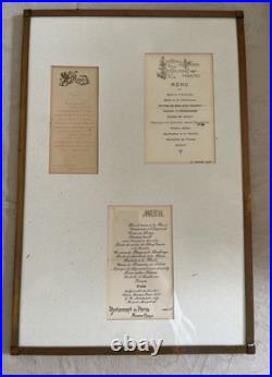 Rare ensemble de menus anciens BelleÉpoque France & Monaco (1901-1907)