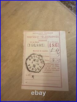 Rare fonds d'archives communales 1913-1928 Aubigny Vendée Maire, élections