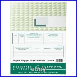 Registre 32x24cm Objets mobiliers Brocanteurs Antiquaires 100pages