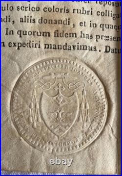 Religiosa Papier 1830 Bulle Papale/pontificale Attestation/certificat Relique