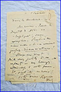 Renaldo HAHN (PROUST) lettre autographe manuscrite & signée GUERRE