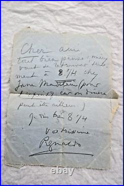 Renaldo HAHN (PROUST) lettres & cartes autographes manuscrites & signées