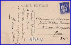 René CHAR, belle carte postale autographe depuis Maubec