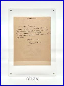 René CHAR lettre autographe signée sur le fameux prospectus surréaliste d'Artine