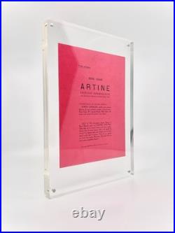 René CHAR lettre autographe signée sur le fameux prospectus surréaliste d'Artine