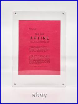 René CHAR lettre autographe signée sur le fameux prospectus surréaliste d'Artine