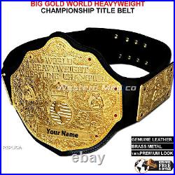 Réplique de ceinture titre Big Gold World Heavyweight Championship taille adu