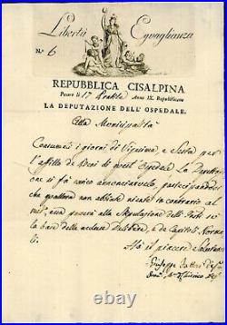 Repubblica Cisalpina 1801 La Deputazione dell Ospedale di Pesaro