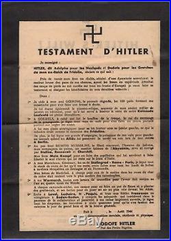Résistance (août 1944) / Tract Satyrique Contre Hitler / Libération De Paris