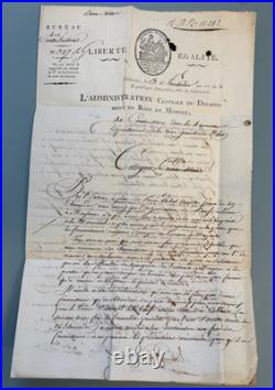 Revolution An VII 1799 Lettre COBLENTZ MAYENCE Rhin Moselle Franchise Entete SUP