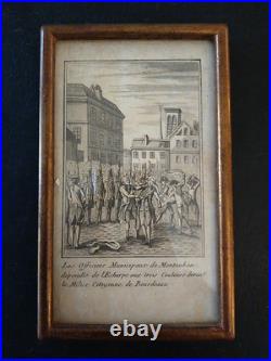 Révolution, gravure, officiers municipaux de Montauban (82), Bordeaux (33)