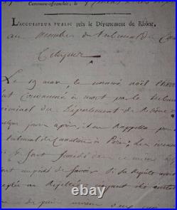 Rhône/Révolution. Requête cassation condamné à mort. 1793. Commune affranchie