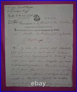 Rhône/Révolution. Requête cassation condamné à mort. 1793. Commune affranchie