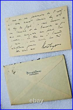 Robert Dreyfus à Fernand Gregh lettre autographe manuscrite