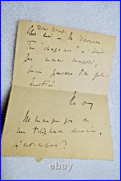 Robert Dreyfus à Fernand Gregh lettres autographes manuscrites