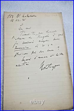 Robert Dreyfus à Fernand Gregh lettres autographes manuscrites