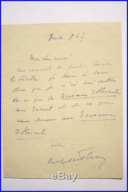 Robert de Flers Lot Lettres autographes signées Marthe Régnier XIX eme