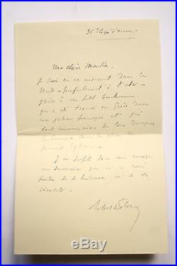 Robert de Flers Lot Lettres autographes signées Marthe Régnier XIX eme