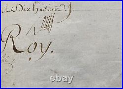 Roi Louis XVI Lettre signée Accusateur public 1791