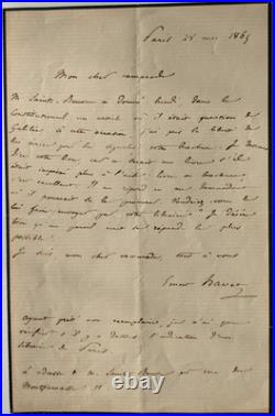 SAINTE BEUVE (Charles) Lettres autographes signées et documents (fils et père)